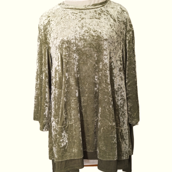 We Are Hah Velvet Olive Green Mini Dress...Size Small - Picture 4 of 11